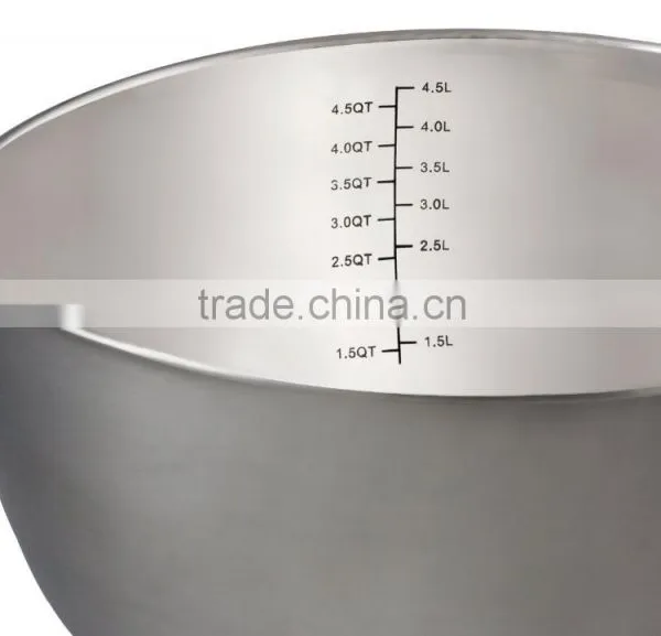 Salad Bowl,Stainless Steel Mixing Bowls With Handle & Spout photo-4