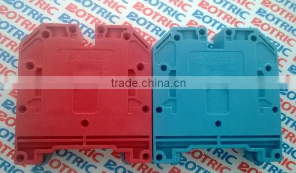 Nylon Gary Red Blue Yellow Green Fire Proof Screwed Type Rail Terminals Blocks photo-2