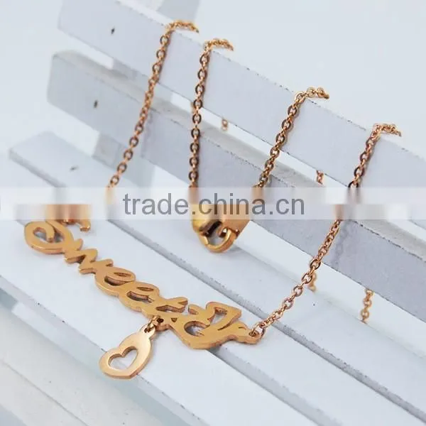 Rose Gold Plated Angel Name Necklace Jewelry Custom Name Pendant Necklace photo-5