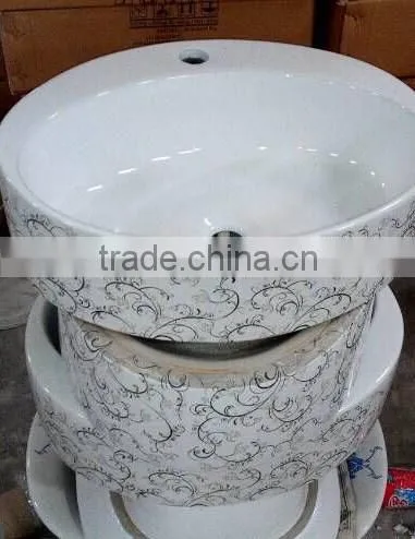 Decal Flower Paper Design Ceramic Ware Art Basin photo-3