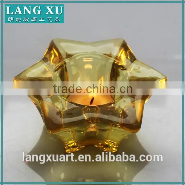LX-Z192 Small Colorful Crystal Glass Candle Holder Star Shaped Votive Candle Holder for Centerpiece photo-4