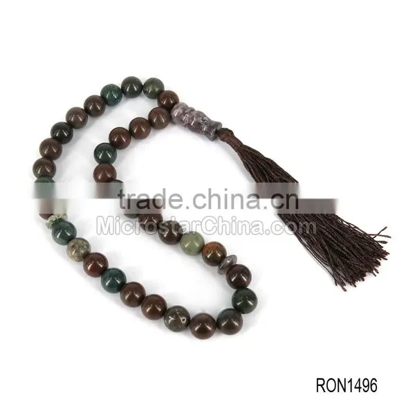 Imitation Black Jasper Arabic Ya Allah Written Prayer Beads photo-5