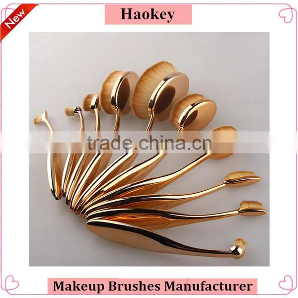 Haokey 10pcs Toothbrush Makeup Brush Set Use for BB Cream Foundation,lip,eyeshadow,eyebrow Quality Choice photo-4