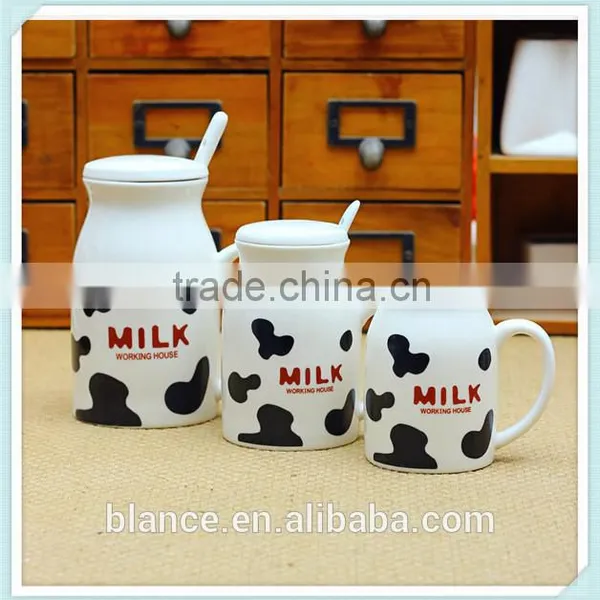 Ceramic Family Milk Cup in Set of 3 Milk Mug photo-2