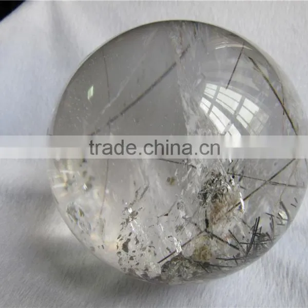 2015 Factory Direct Customed Wholesale Natural Black Rutilated Quartz Crystal Ball photo-5