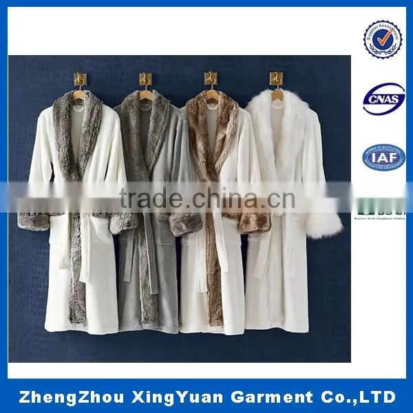 OEM Service Polyester Fleece Bath Robe Waffle Robe photo-3