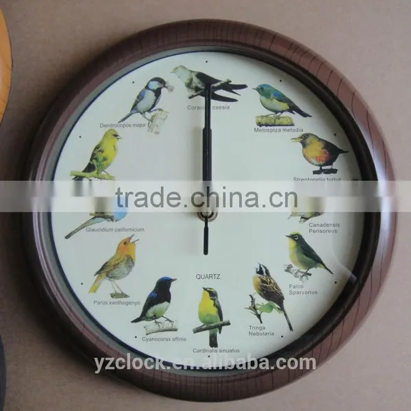 New Design 10 Inch Wall Clock With Bird Sound 2015 photo-4