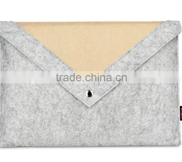 2015 BUBM Grey Pure Wool Felt Fabric Carrying 13 Inch Computer Notebook Case Bag photo-6