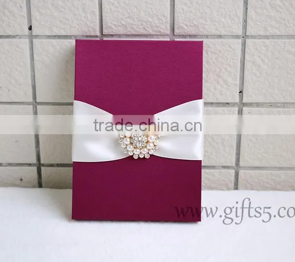 Luxury Fuchsia Wedding Invitation Gift Boxes in Handmade photo-4