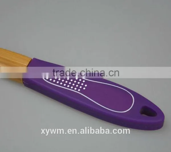 2015 Best Christmas GiftColorful Silicone Handle Bamboo Wooden Spatula and Spoon Set photo-5