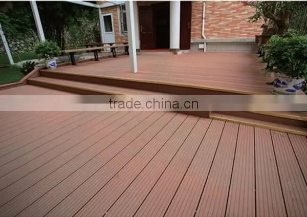 Light Grey Wood Plastic Patio Floor Waterproof Outdoor Floor photo-4