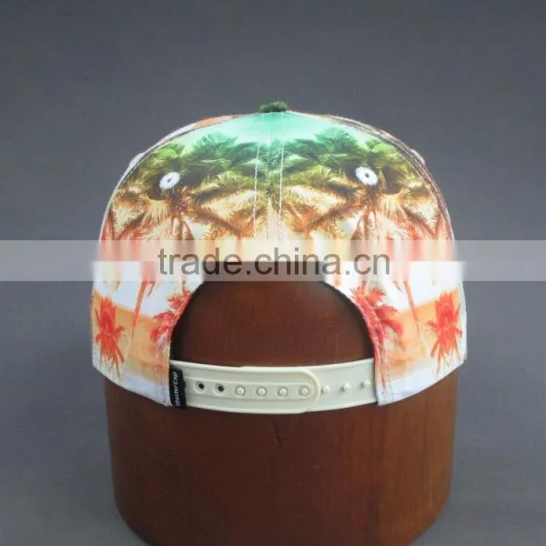 Heat Transfer Print 5-panel Snapback Cap With PU Label photo-4