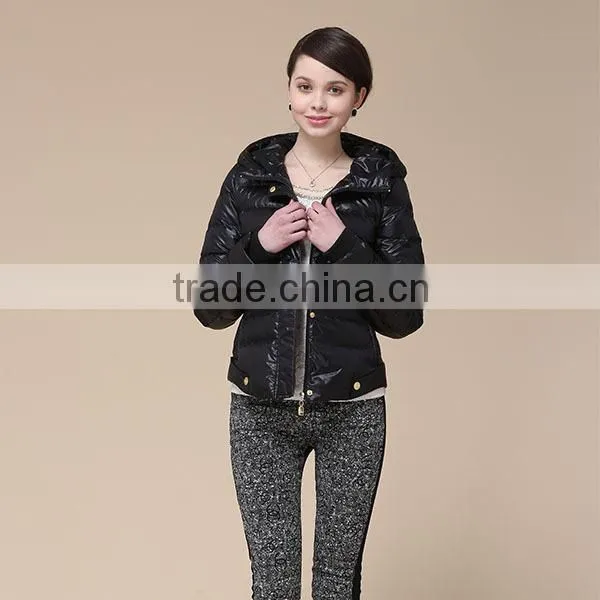 Lady's Fashion Dark Women Down Jacket for the Winter photo-2