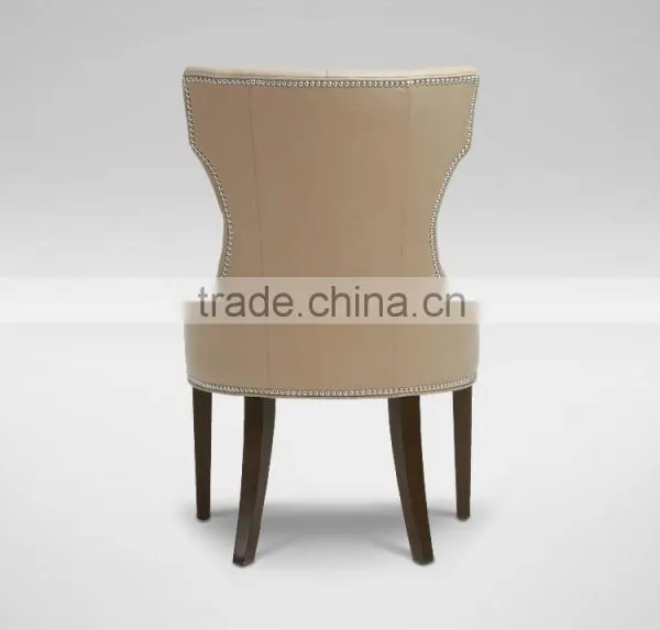T-shape Wingback Diamond Tufting PU Leather Dining Chair photo-4