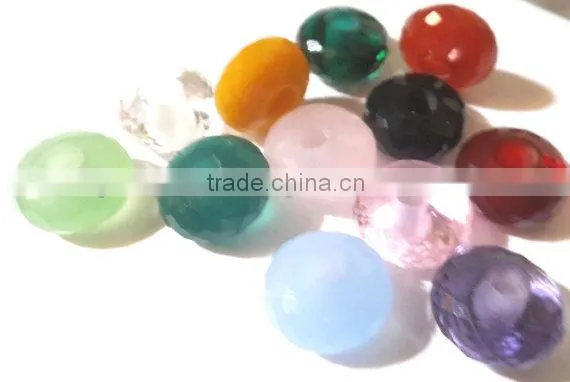 AAA Multi Color Quartz Stylist Rondelle Big Hole Beads photo-4