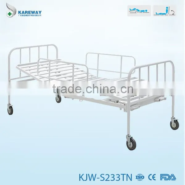 2 Function Adjustable Manual Hospital Double Bed Manufacturer photo-6