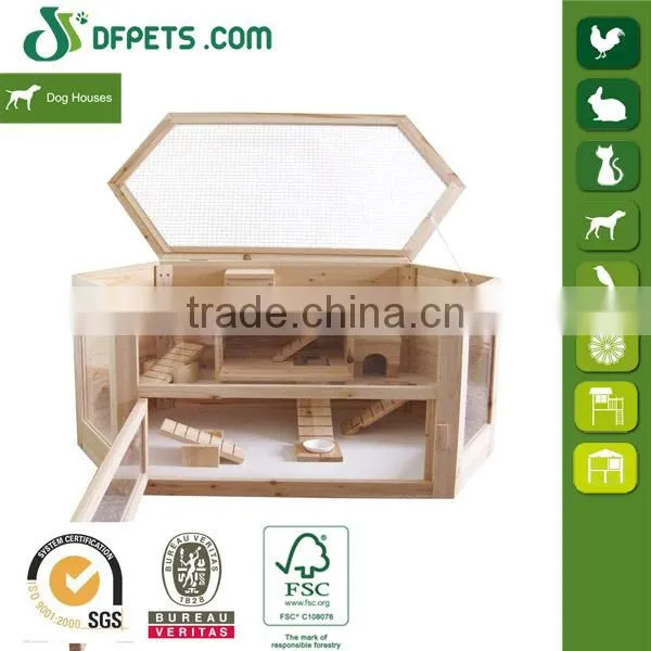 DFPets DFH002 Wood Animal Pet Hamster Cage photo-2