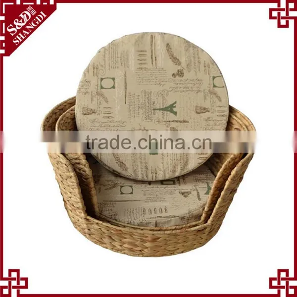 Wholesale Dog Supply Multi Designs Natrual Straw Woven Bed for Dog photo-2