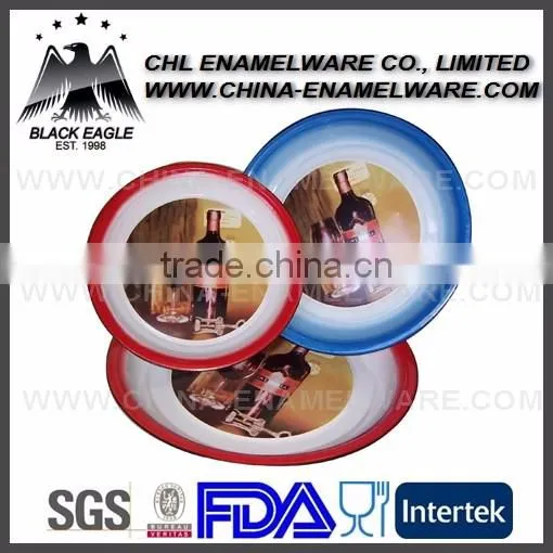 Plain Enamel Edged Enamel Steel Round Tray photo-5