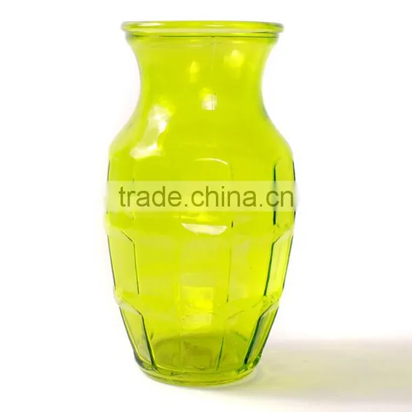 Green Elegant Murano Glass Vase Large Glass Vase Clear Glass Vase photo-2