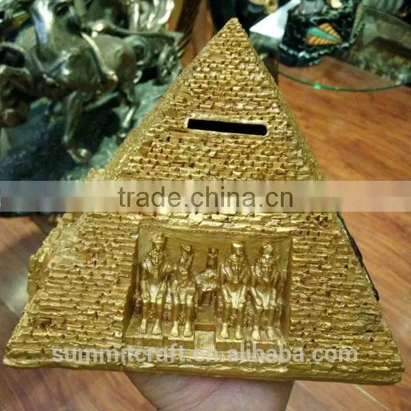 Custom Polyresin Fashion Design Egyptian Pyramid Decorations Money Box photo-2