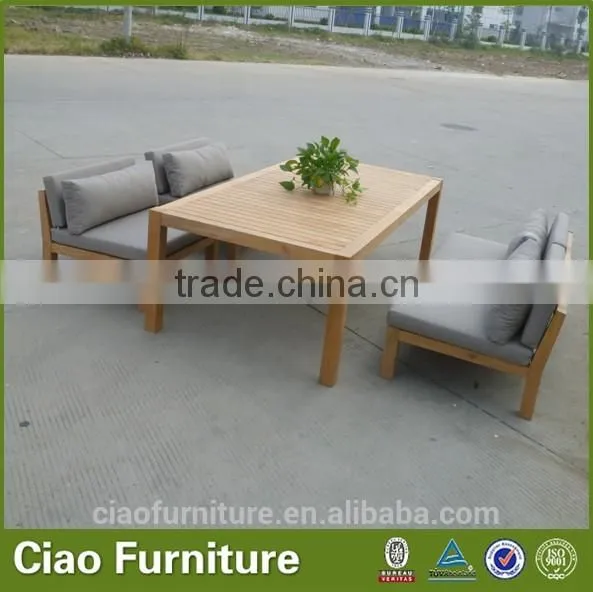 Wooden Sofa Outdoor Teak Wood Furniture Set photo-2