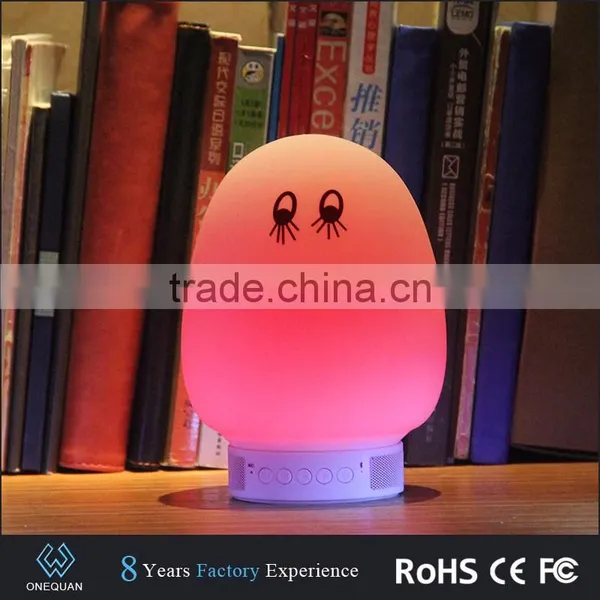 2017 Silicone Cute Mood Touch App Colorful Bluetooth Speaker With Led Light photo-6