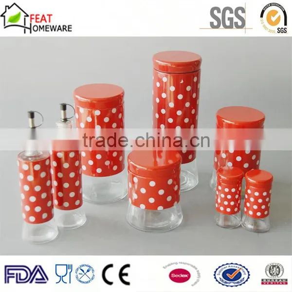 Good Quality Cheap Glass Oil Vinegar Bottle Pasta Storage Jar Set
