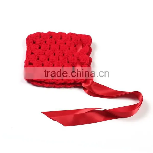 Cute Red Triangle Hat Newborn Crochet Outfits Baby Hat Baby Cap Newborn Photography Props All For Child Clothing and Accessories photo-2