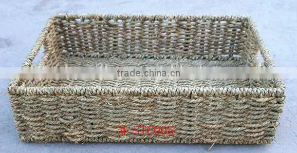 Decorative Hand Weave Straw Basket photo-4
