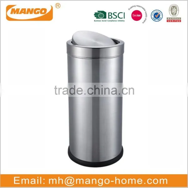 Golden Stainless Steel Open Top Paper Trash Can photo-5