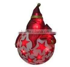 Hot Selling Clear Resin Lighting Decor Christmas Santa Claus Lamp photo-2