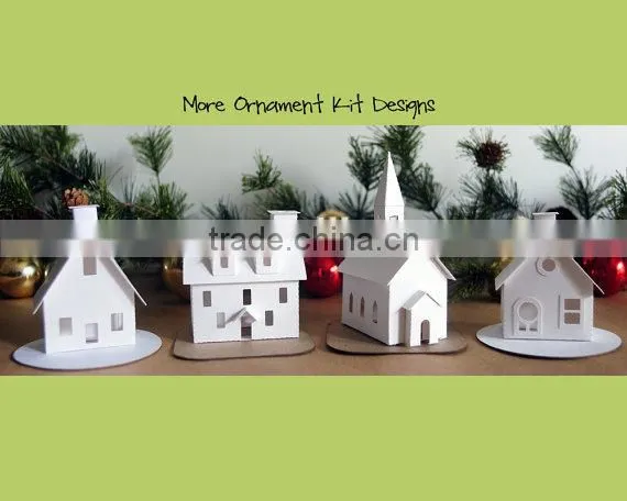 DIY Putz Church Ornament Kit Christmas Decoration photo-5