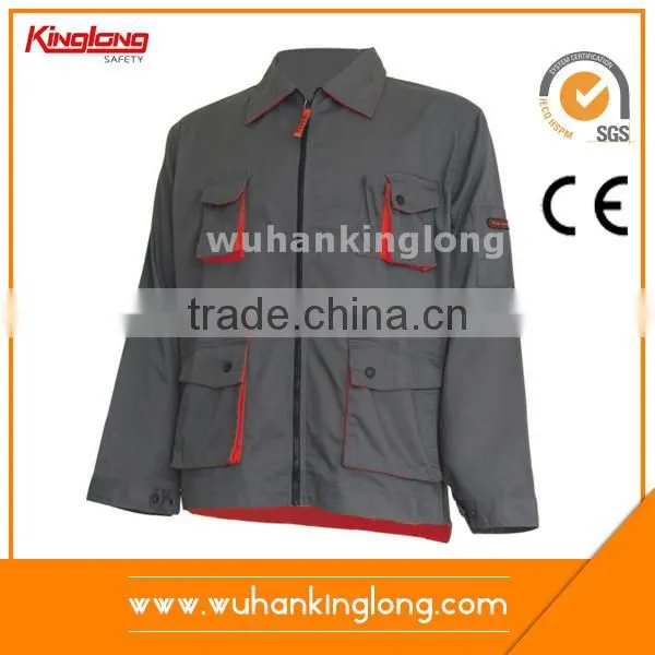 2016 Whole Custom -made Welding Mens Two Chest Pocket Work Jacket photo-2