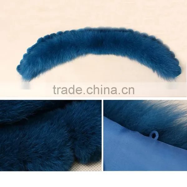 Myfur Newest Design Fashion Wine Red Color Soft Fox Body Fur Long Collar photo-5