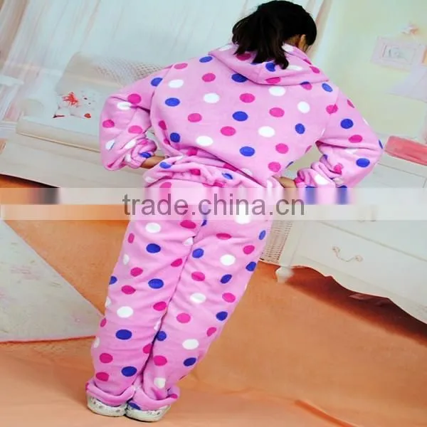 100% Polyester Printed Coral Fleece Girl's Pajamas/ Sleepwear / Dressing Gow photo-6