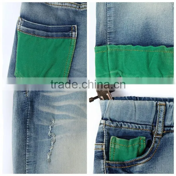 Guangzhou Apparel Factory Second Hand Latest Boys Fashion Hand Wash Import Jeans photo-3