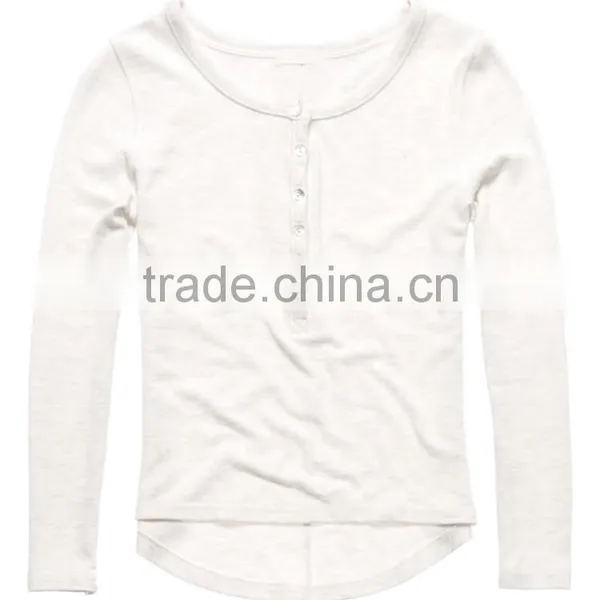2016 Guangzhou Shandao Autumn Casual Style Women Daily Wear Long Sleeve Round Neck Slim White Rayon Tops photo-6