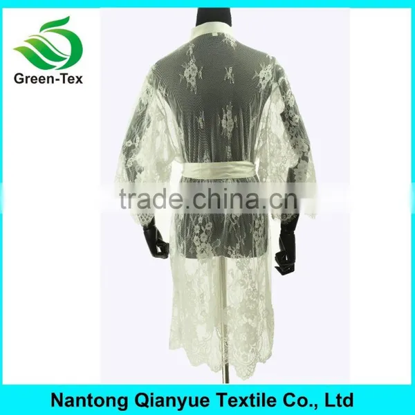 Fancy Wholesale Women Sexy Lace Bridal Bathrobe photo-3