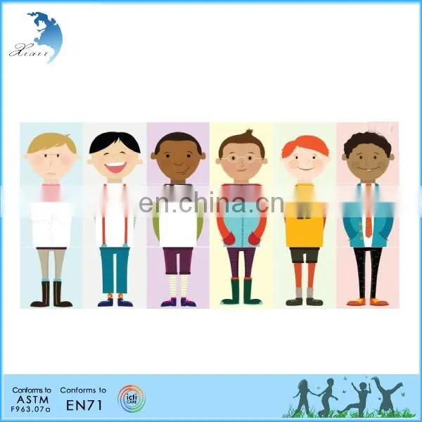 Diy Combination Colorful Print Puzzle Games Wooden Block for Kids photo-5