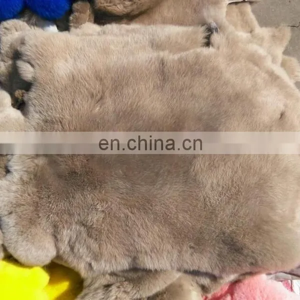 Factory Wholesale Raw or Dyed Color Real Rex Rabbit Fur Pelts photo-4