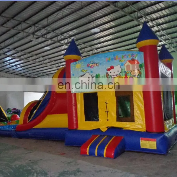2017 HOT New Product Modular 2 Piece Wet/Dry Inflatable Castle Combo photo-5