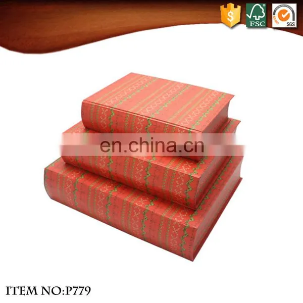 Wholesale Wooden Paper Fake Book Customize Design Storage Book Shaped Gift Box,book Shape Box With Magnet photo-3