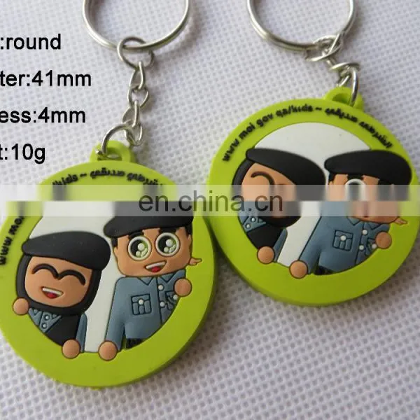 Round Customized High Quality Soft Pvc Key Chain With Printing Logo photo-2
