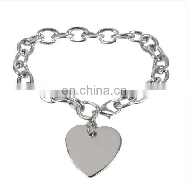 Stainless Steel New Fashion Bracelets 2014 With Heart Charm
