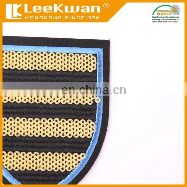 Custom High Quality Embroidered Patch, Sequin Embroidery Patches for School Uniform photo-2