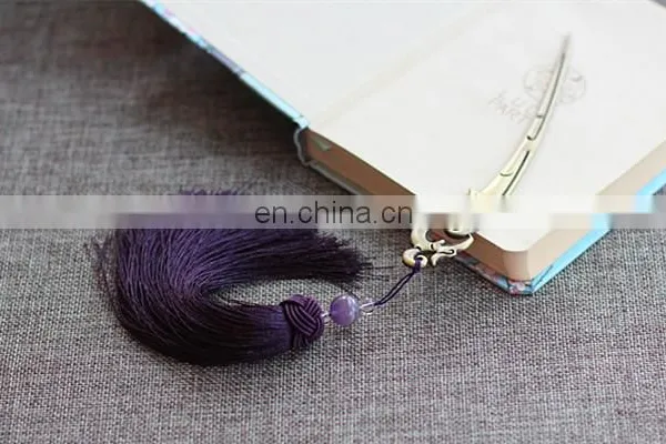 China Style Antique Metal Bookmarks With Fringe Green Metal Custom Engraved Logo Bookmarks photo-3