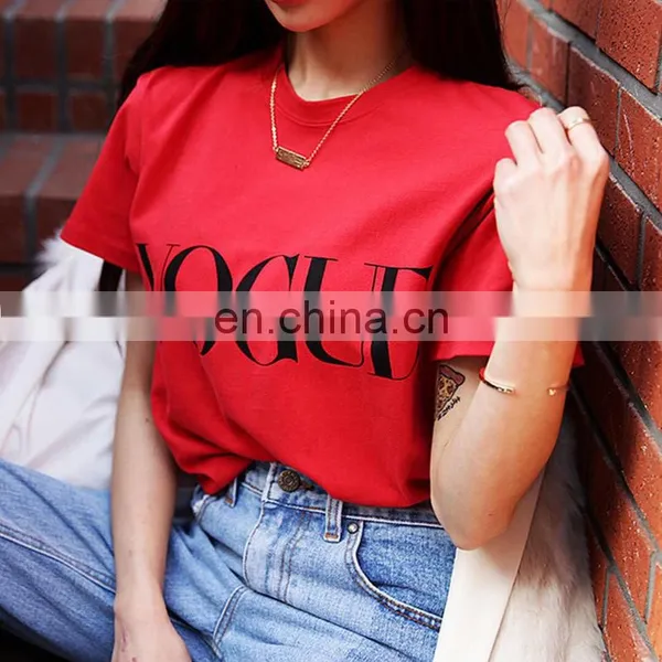 Explosive European and American Women's Vogue Letter Printing Loose Short-sleeved T-shirt Blouse