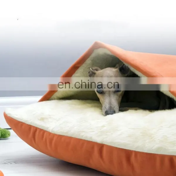 Dog Bed Pet Cushion Crate Mat,Washable Pet Bed for Medium Large Dogs With Blanket photo-5
