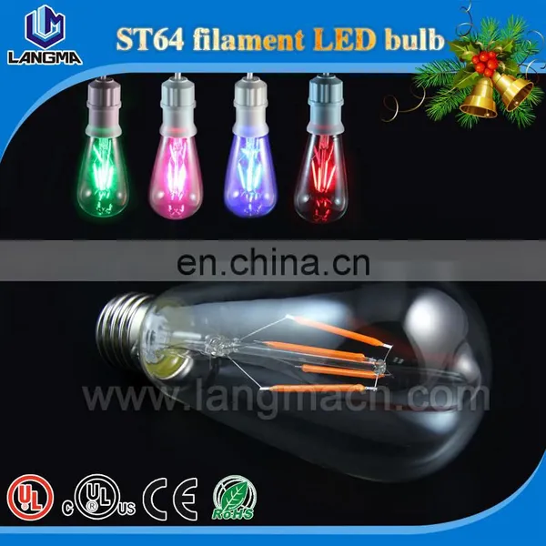 RGB Dimmable Remote Color Changing Lamp Bulb 220V RGB ST64 ST21led Filament Color Smart Bulb photo-5